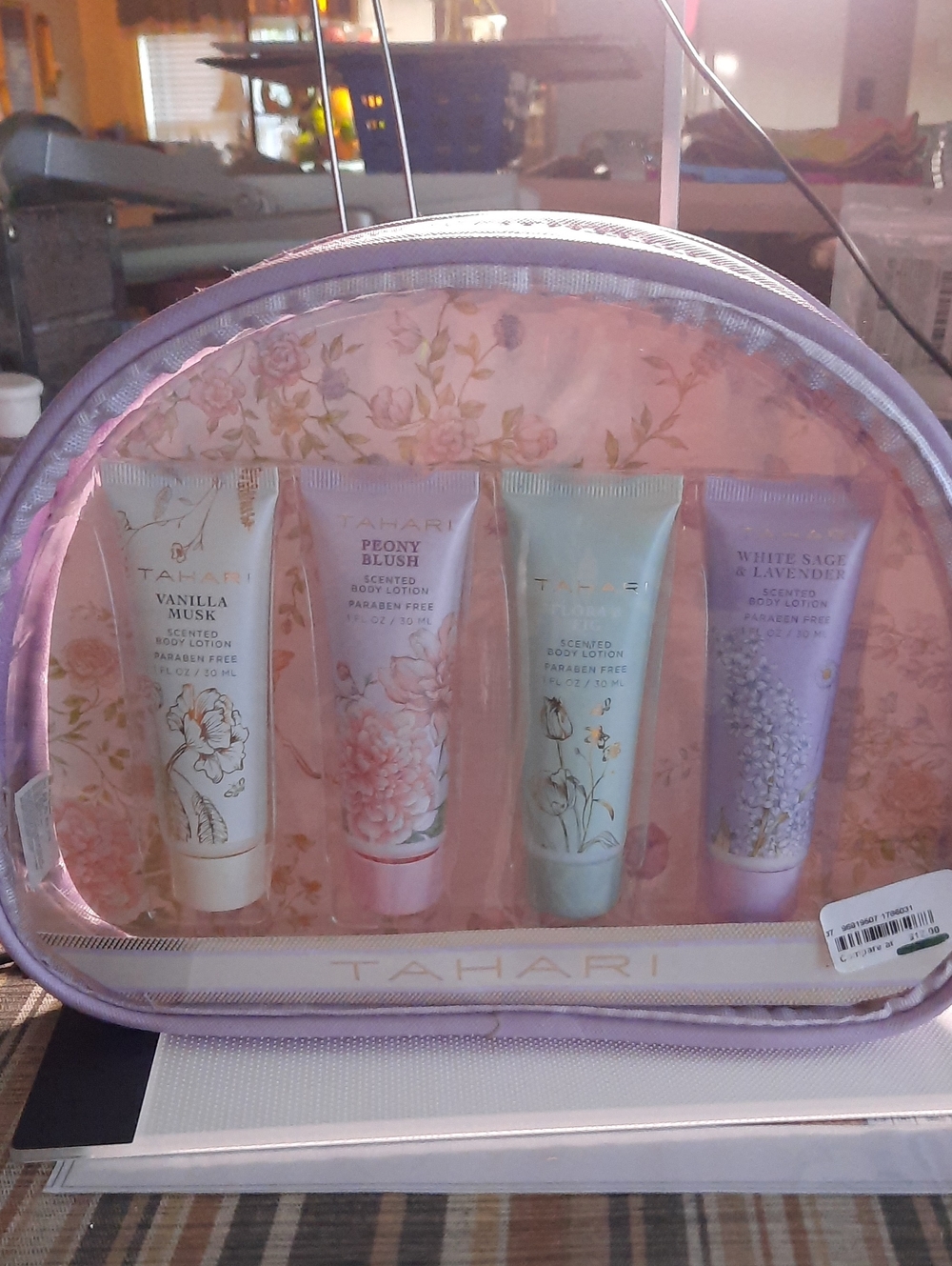 Tahari Pastel Floral Scented Body Lotion Gift Set - Pink, Lavender, Mint, Cream